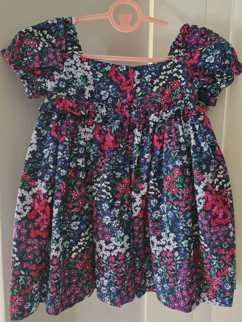 Janie and Jack Floral Smocked Ruffle Dress 18 24 Months